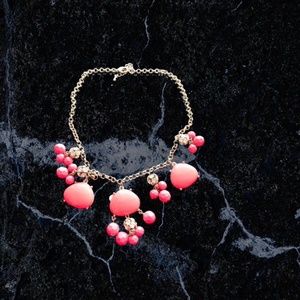 Gold & Neon Pink Summer Necklace